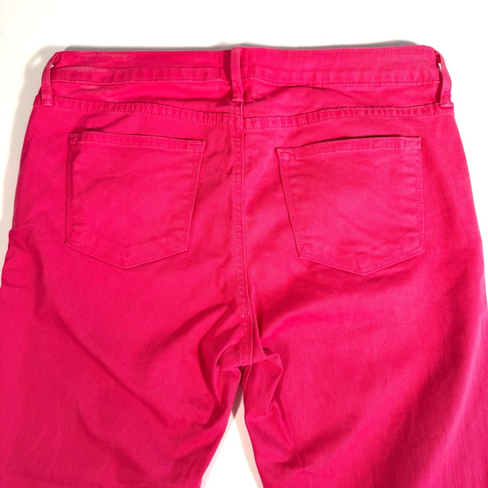 Just Black Hot Pink Magenta Light Fade Denim High-Rise Cropped Jeans Barbiecore - Picture 5 of 11